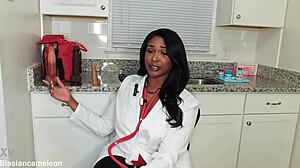 Nurse Lala gives a great handjob, JOI style