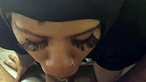 freaknikniy loves sucking big black cock dry with wet blowjob