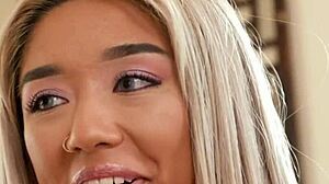 Asian Teen Surprises Neighbor with Explicit Gift