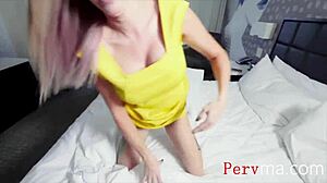 A hot woman is playing with her stepsons’ hard dicks