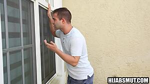 Muslim girl seduced by neighbor into hardcore sucking and doggystyle fucking in steamy encounter.