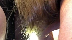 Blonde granny in bijou necklase enjoying POV fuck