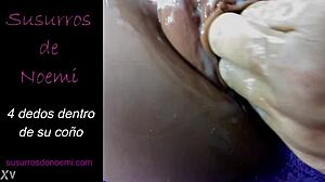 four fingers deep inside wet pussy massage.