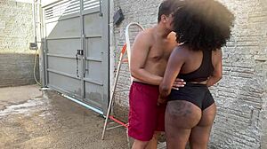 Latina neighbor gives pussy instead of ladder and asks for cum on face