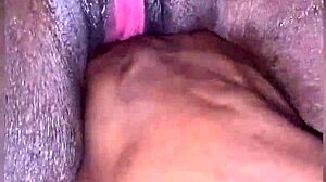 Fisting and masturbating with a vibrator, the fat woman’s ass gapes