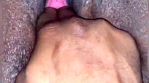 Fisting and masturbating with a vibrator, the fat woman’s ass gapes