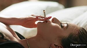 Bratty sugarbaby Hazel Moore doublebooks her daddies in deeper, kinkier scene