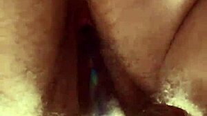 Wow, Watch Hairy Pussy Get Pounded by Glass Dildo Up Close!