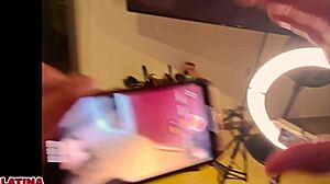 Chyna, tiny 18+ Latina slut, takes huge white cock in casting.