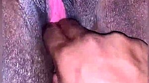 Fisting and masturbating with a vibrator, the fat woman’s ass gapes