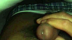 Hot guy masturbating in the bed, very erotic and passionate