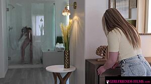 blonde pawg enjoys milf pussy with girlfriend in film