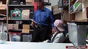 Teen Shoplifter Gets Intensely Fucked On The Officer's Desk