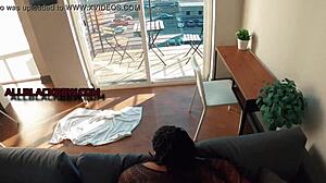 Tall ebony bbw bends over in miniskirt for doggystyle backshots