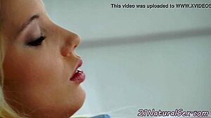 Petite European model explores her body sensually