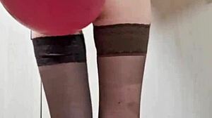 Sexy Balloons Mistress Elza Kom S Rips Clothes and Dominates with Cock