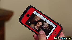 Tricked babe by masseur