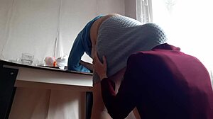 Secretary Licks Milf Boss's Ass for Promotion