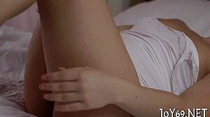 petite teen beauty fingers her small tits and wet pussy solo