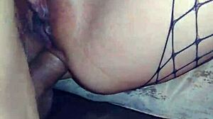 Deep slow anal with my skinny wife in stockings