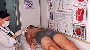 I showed my cock to the nurse right in front of her face