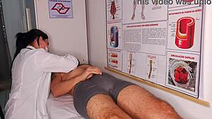 I showed my cock to the nurse right in front of her face