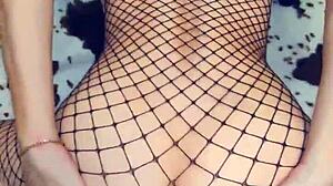 Deep slow anal with my skinny wife in stockings