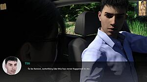 The sweet girl is playing with another guy in the movie