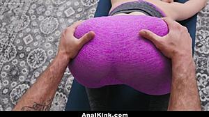 Milf screams during intense anal stretches from fitness guru!