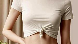 ai girls feel sexy in slutty underwear and panties barefoot