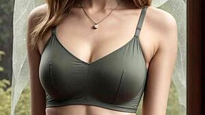 ai girls feel sexy in slutty underwear and panties barefoot