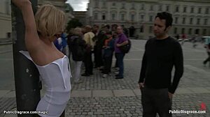 Yo, Blonde Gang Banged Hard in Public Outdoor!