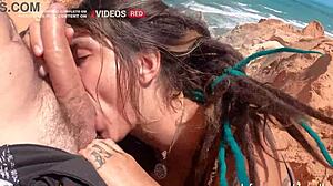 Fucking Hot Dread On White Hill Facing The Sea!