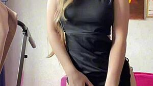 Beautiful Russian Mother in Stockings Hangs Saggy Tits for Subscribers' Orgasm!