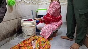 Beautiful Bhabhi bent over, risked in bathroom for fun