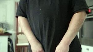 Chris strips slowly, whispering dirty words with ripped clothes