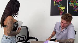 Horny Latina secretary enjoys intense boss encounter
