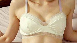 I admire eastern european models in cute flowery underwear.