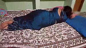 A hot girl is enjoying herself with her boyfriend in a steamy session