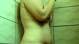 Shaving my legs and armpits while taking a shower, looking innocent