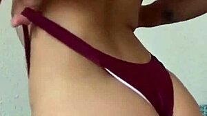 Milf moans deeply with dildo in bath