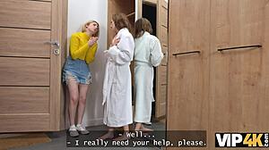 two russian girls share one guy with best rimming