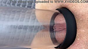 pump my tight pussy with vacuum, finger fuck it deep