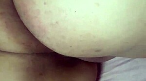 I saw my girlfriend naked on the bed and couldn't resist.