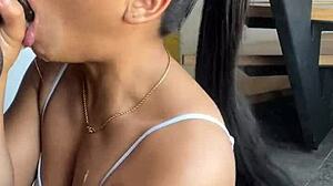 Amateur Whore Craves HUGE COCK FACE FUCK