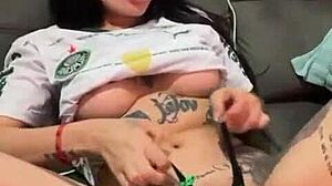 I love watching this ladyboy in hardcore action, giving an intense blowjob.