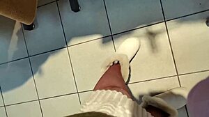 Italian stepmother flashes hairy pussy and ass in dressing room