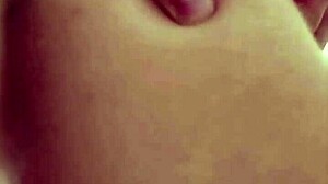 Brunette couple's intense doggystyle riding and sucking quickie with moaning