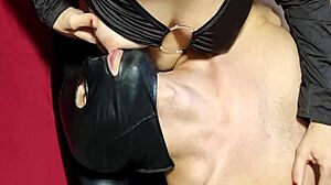 this insane wife dressed sexy is craving to call her lovers karina and lucas for some wild action