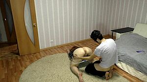 A MILF with big boobs waits to get fucked.